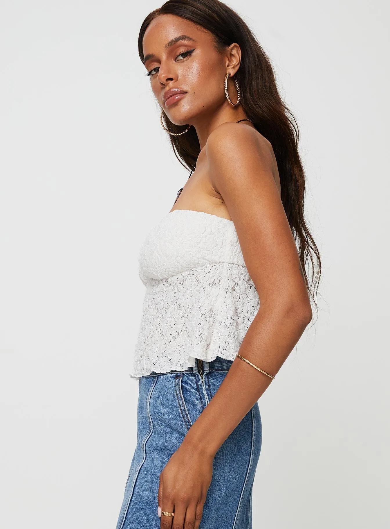 Teien Strapless Top White