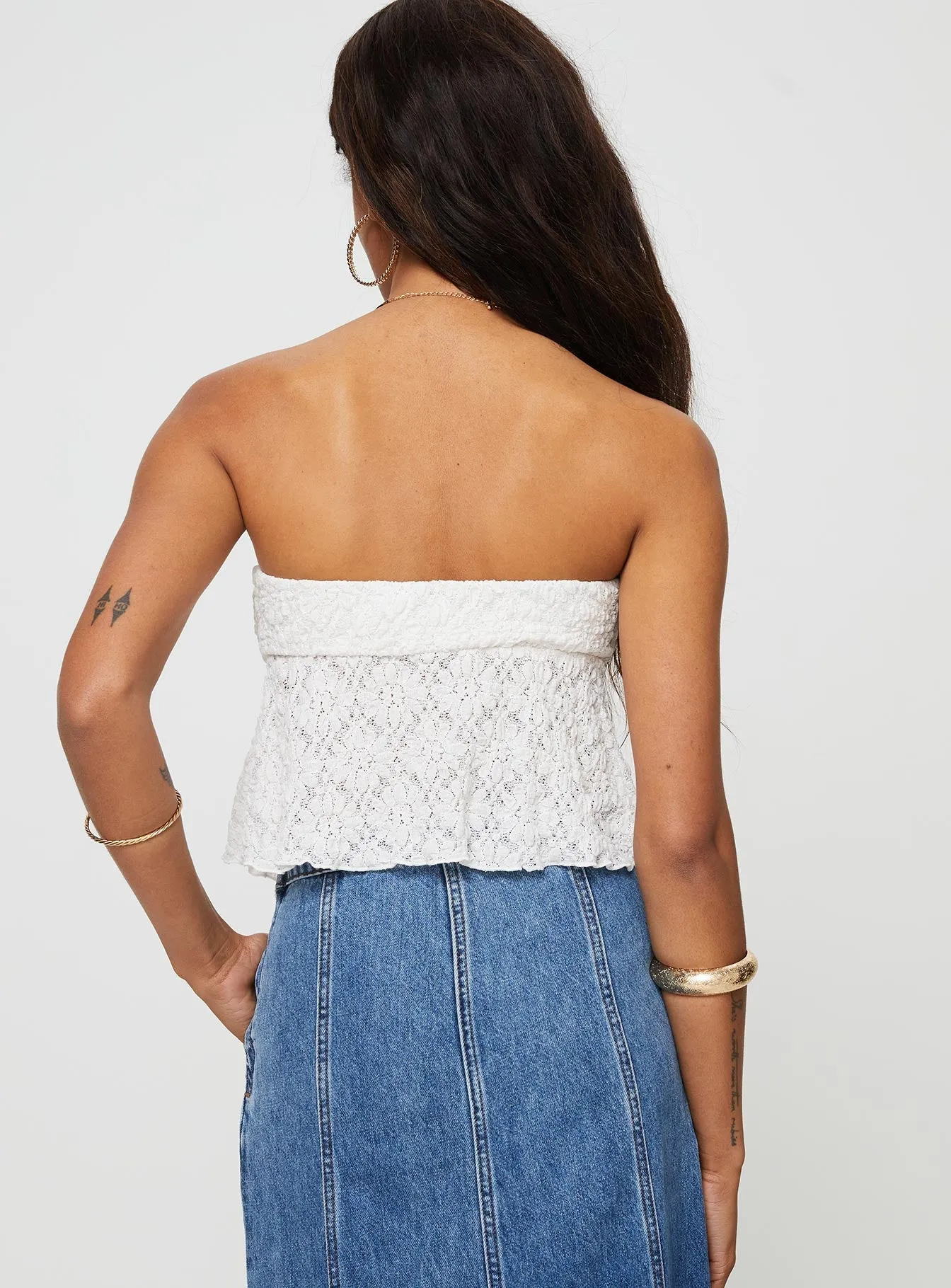 Teien Strapless Top White