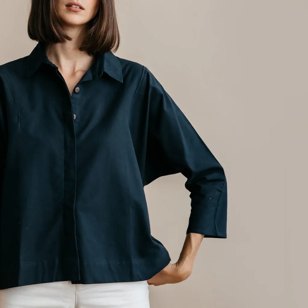 The Boxy Shirt - Black