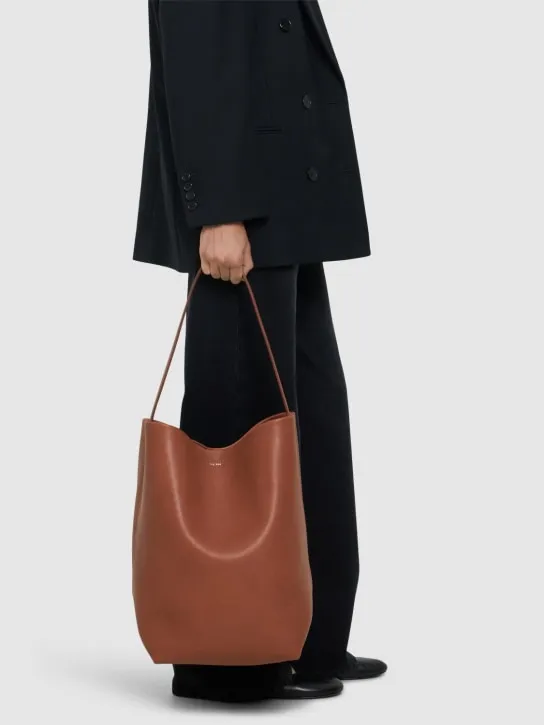 The Row   Large Park saddle leather tote bag 