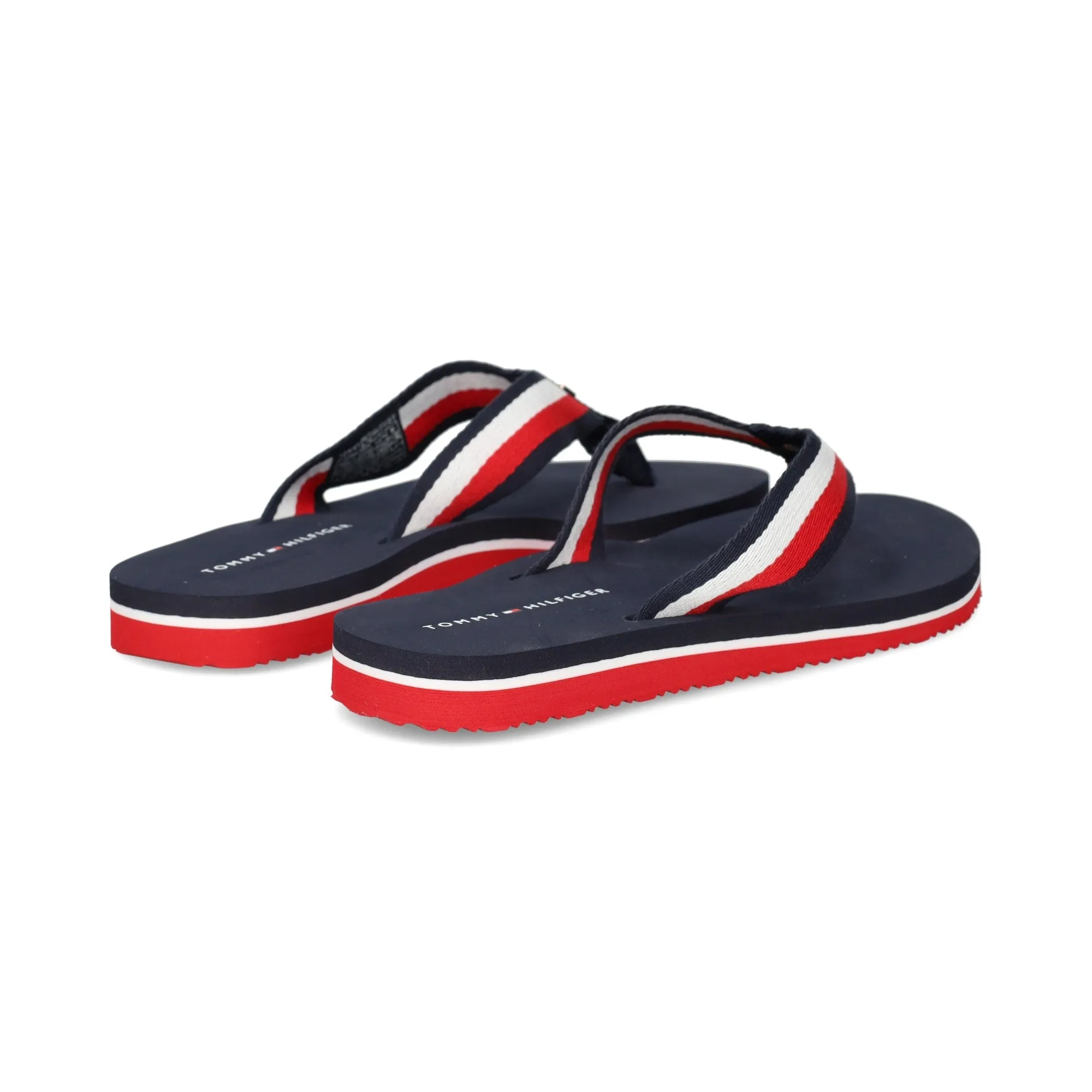 TOMMY HILFIGER Corporate Beach Sandal Navy/Red/White