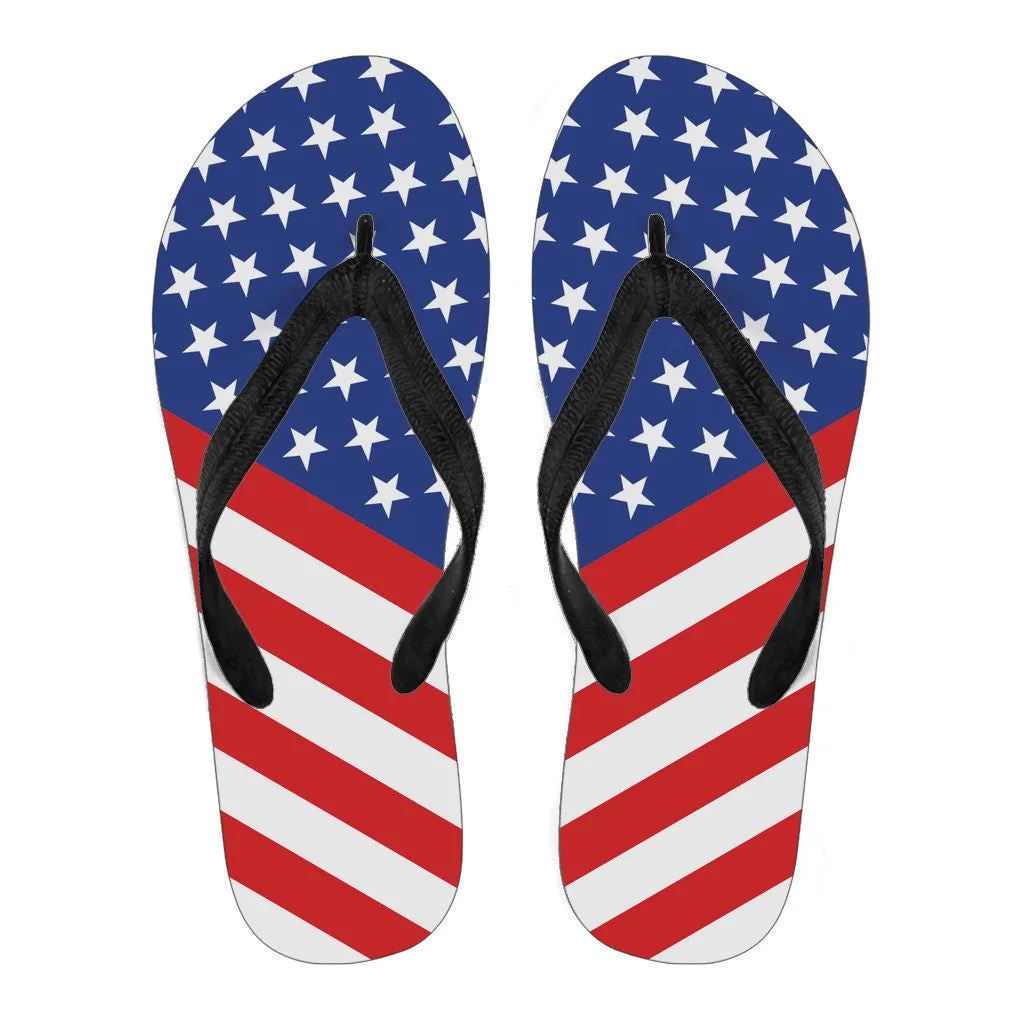 US Flag Flip Flops