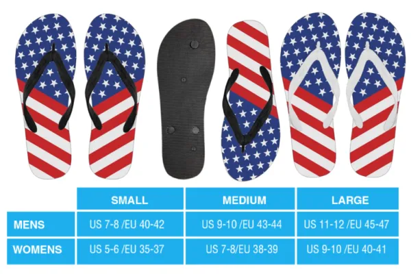 US Flag Flip Flops