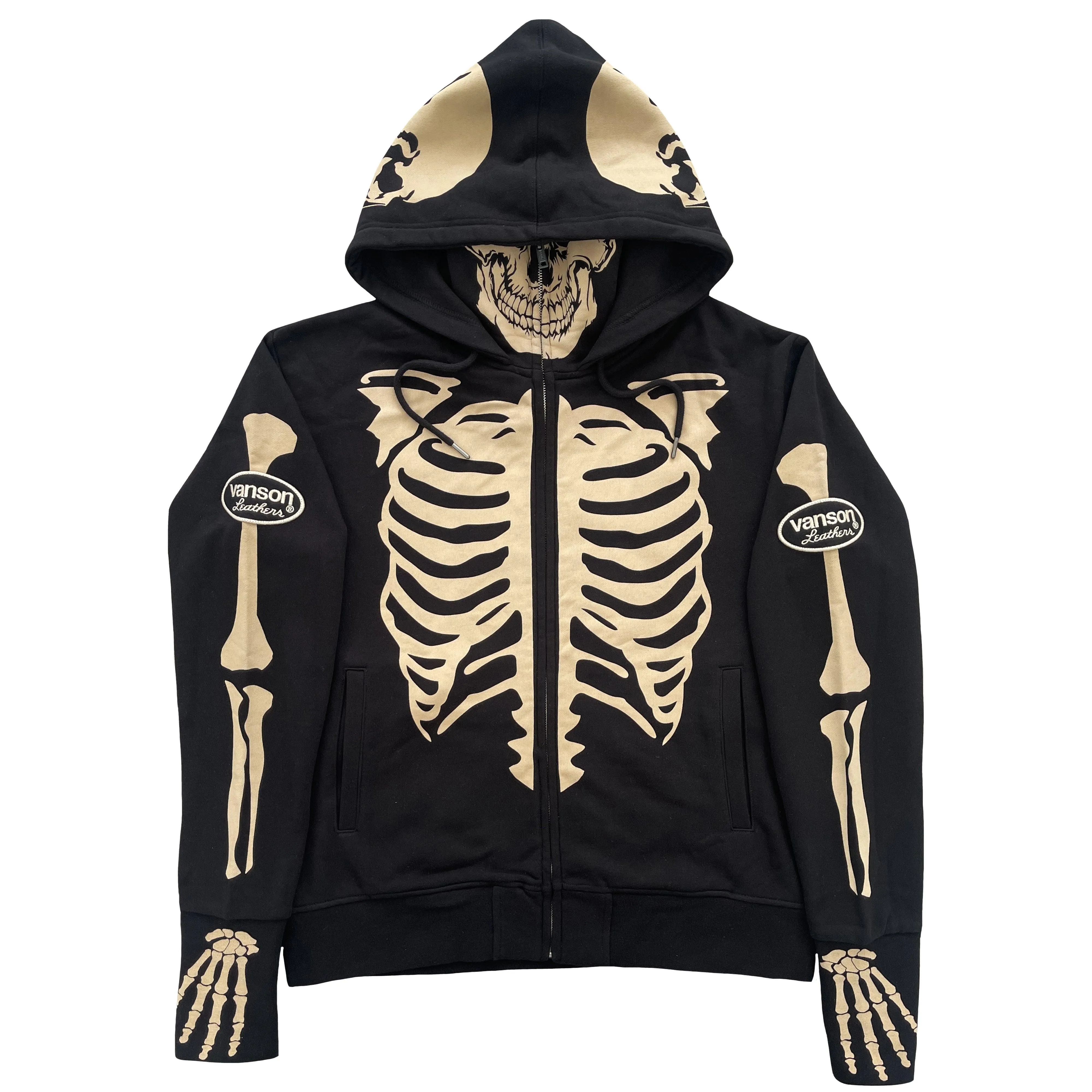 Vanson Leathers Skeleton Hoodie