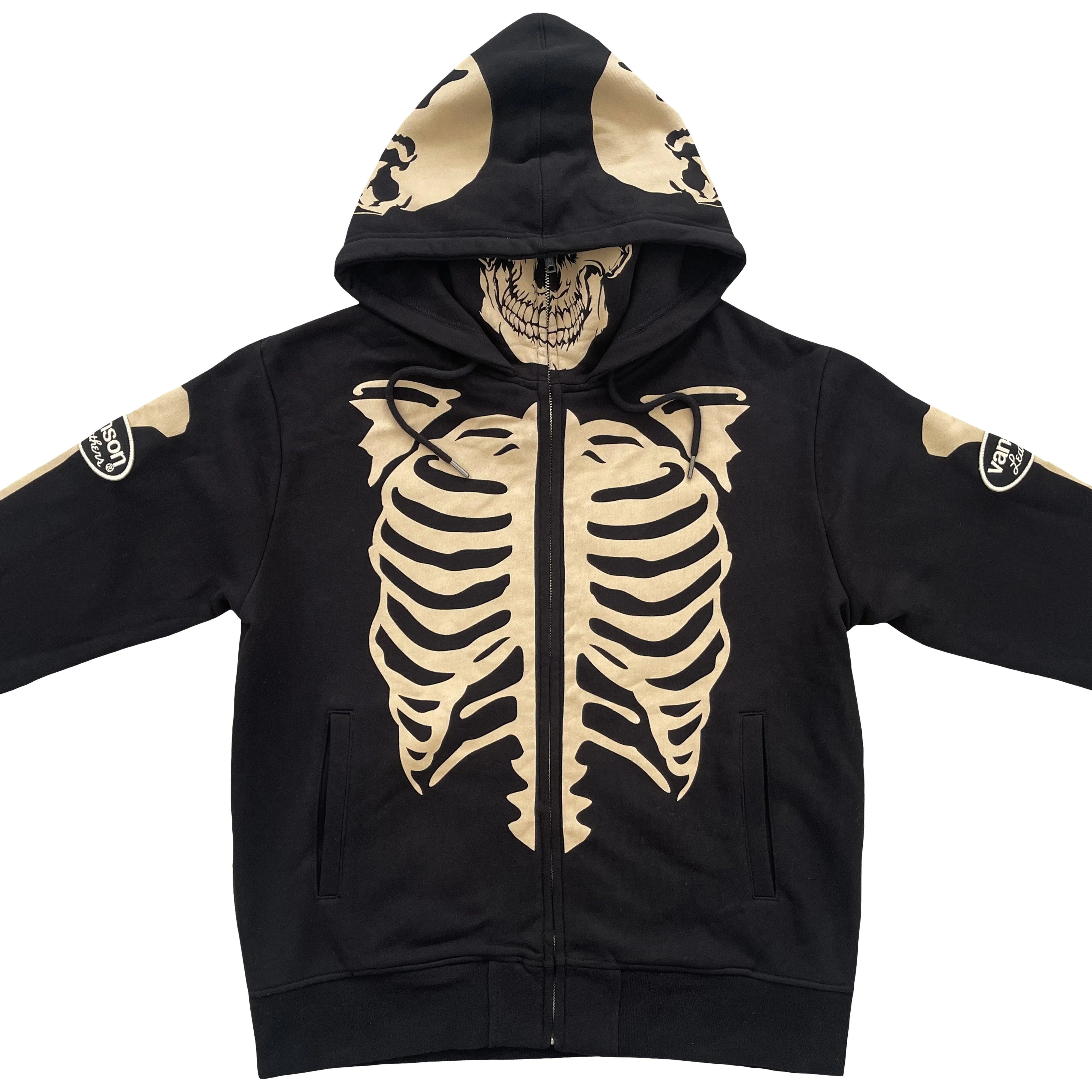 Vanson Leathers Skeleton Hoodie