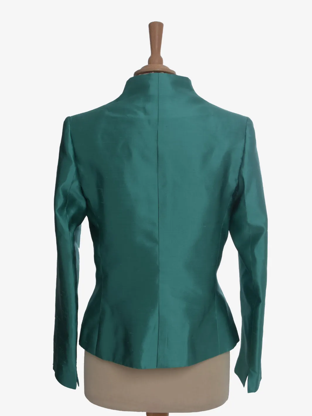 Vintage Silk Emerald Green Blazer