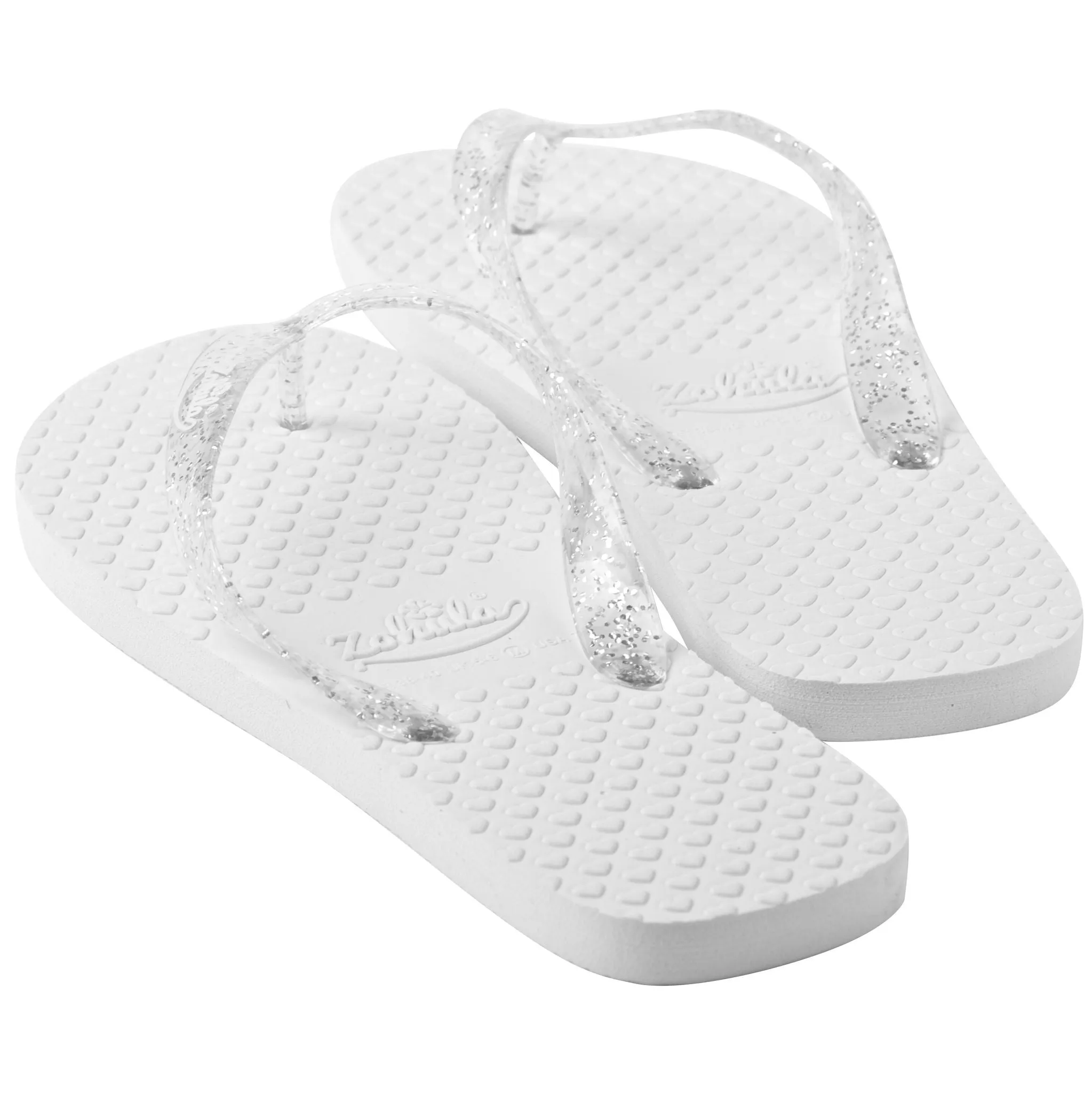 White Wedding Flip Flops