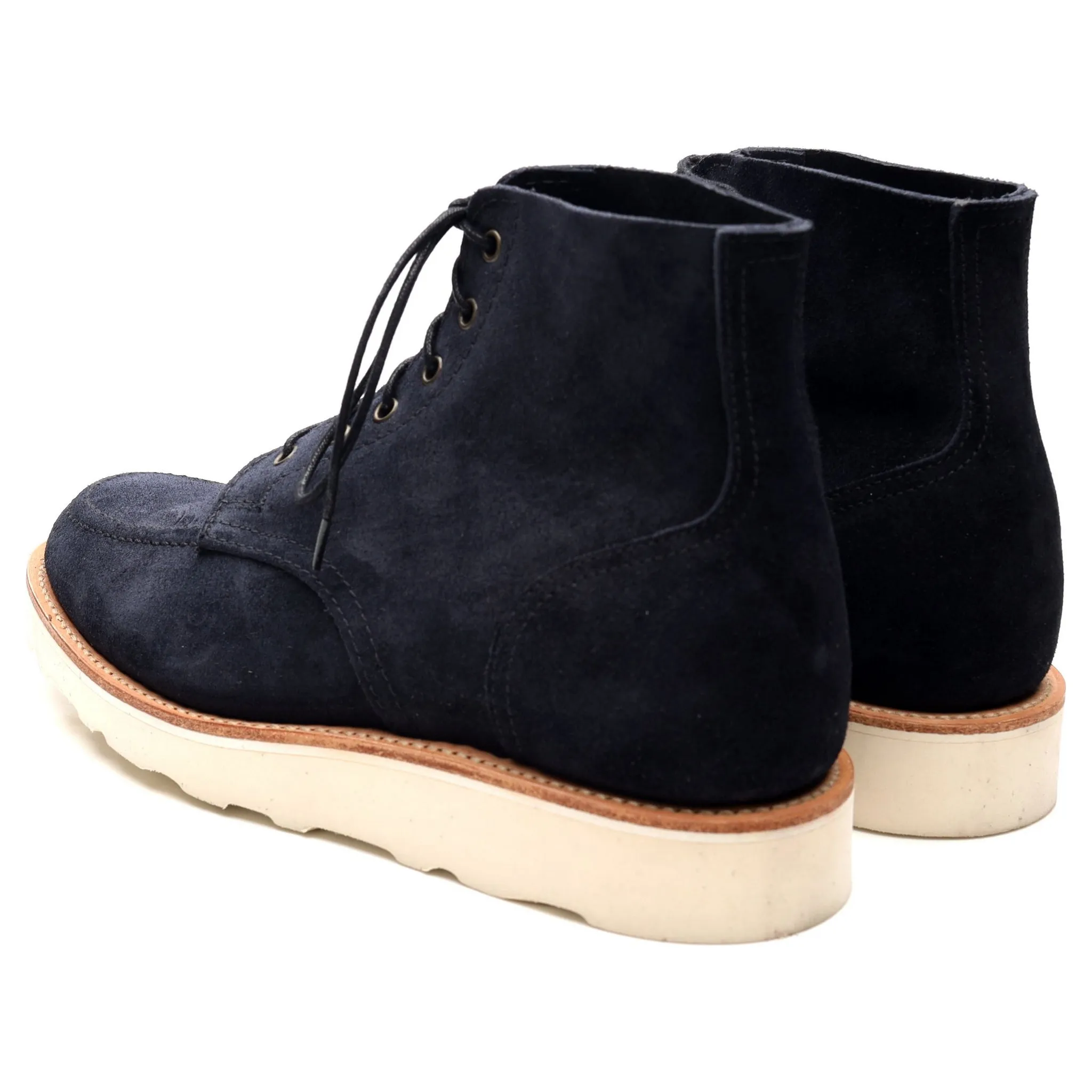 'Wilson' Blue Suede Apron Boots UK 7 F